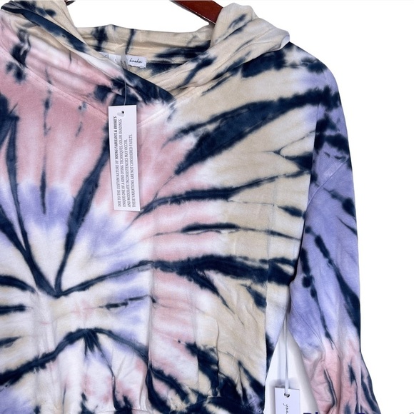 YOUNG FABULOUS & BROKE NWT Tie Dye Kelly Hoodie Size XS in Spiral Pink Lavender - Picture 7 of 16